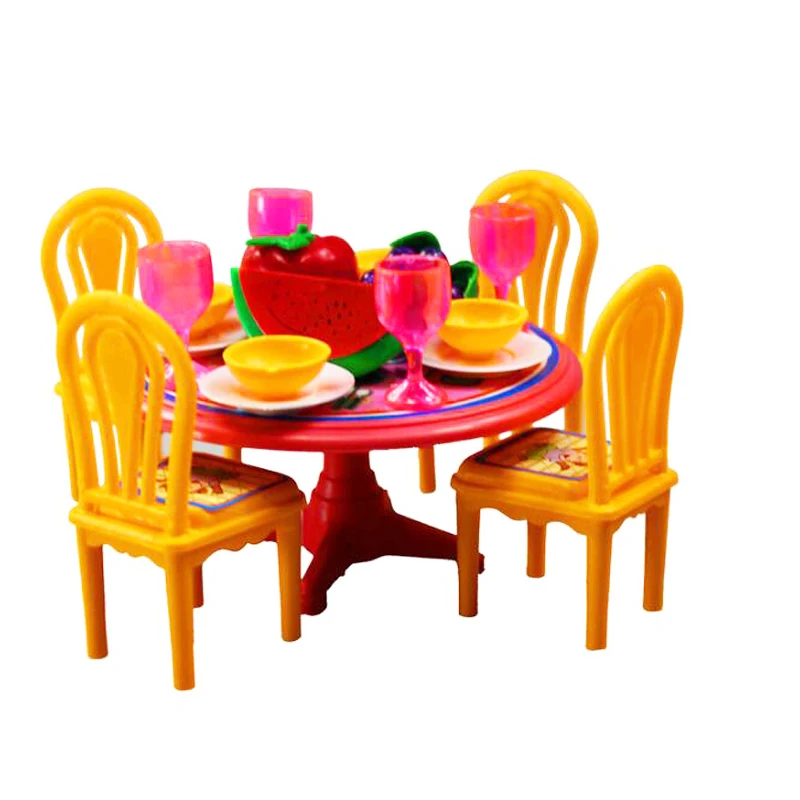 Aliexpress.com : Buy 1 Set Colorful Cute Mini Simulation Dinning Table ...