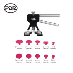 Лучший PDR инструменты безболезненный инструмент для удаления вмятин набор черный вмятин lifter dent puller 10 красный клей вкладки вмятин ремонт