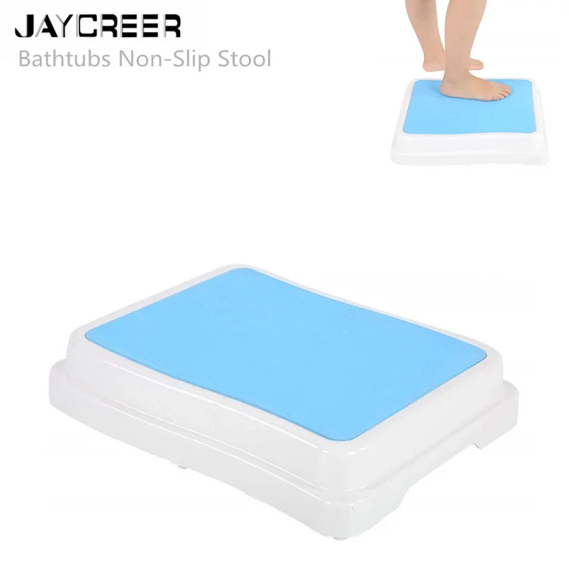 Jaycreer Bath Step Slip Resistant Stepping Stool Elevated Bathroom