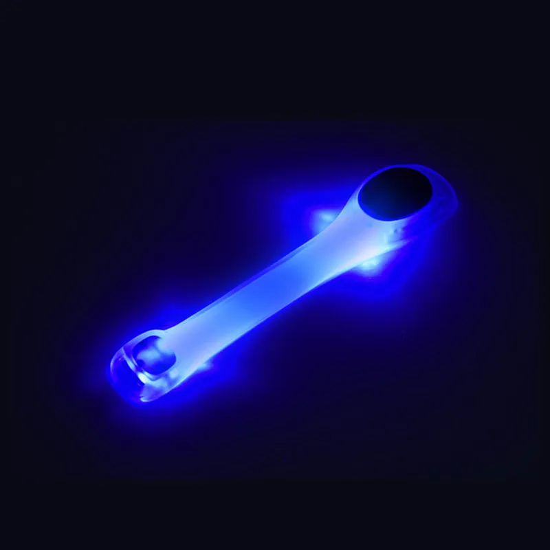 Светодиодная силиконовая аварийная лампа 2 режима ножной рычаг для бега на велосипеде открытый водонепроницаемый поплавок безопасности для дайвинга теплый свет мигающий ночник - Цвет: Blue