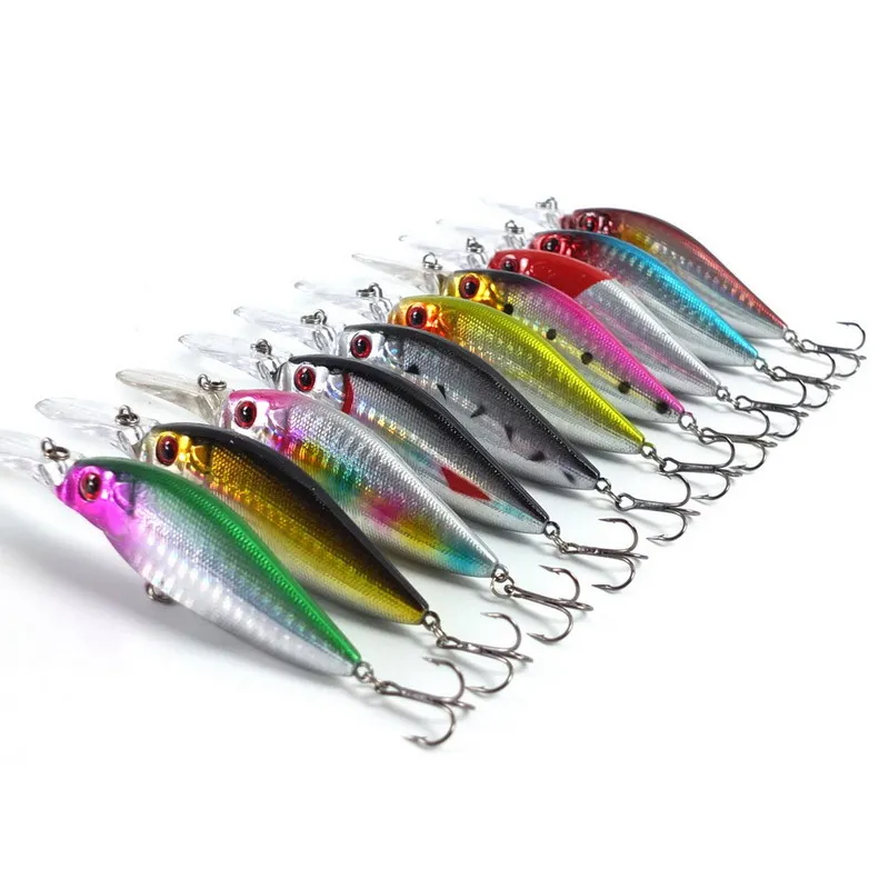 

10pcs Wobbler Fishing lures china fit yo zuri kosadaka rod minnow jerkbait feeder pesca crankbait artificial bait tackle