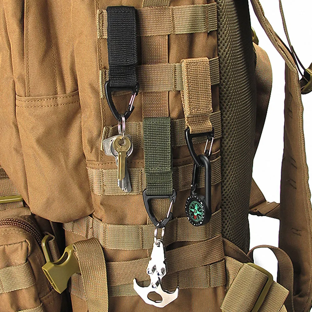 Тактический военный рюкзак нейлоновая подвесная Пряжка высокопрочный нейлоновый рюкзак с цепочкой крючок для ключей лямки Зажим для ремня карабин для альпинизма