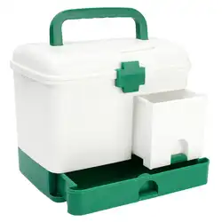 Бытовой 3 Слои медицина ящик санитарный ящик аптечка портативный хранения сумки-органайзеры спецодежда медицинская модель случае большой