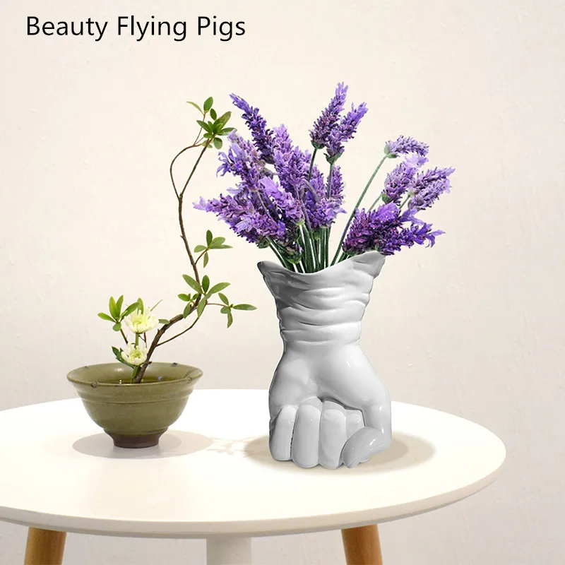 

Form Vase Dekorative Harz Abstrakte Handschuh Blume Halter Schmuckstьck Handwerk Schmuck Einrichtungs Fьr Home Office Cafe Pub