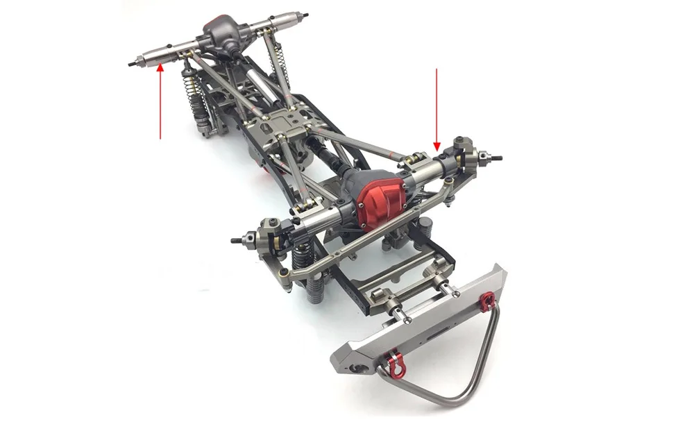 1 комплект 1/10 Rc автомобиль полный сплав с ЧПУ металлический передний и задний мост с рычагом ЧПУ обработанный для 1:10 Rc Гусеничный осевой SCX10 RC4WD S242