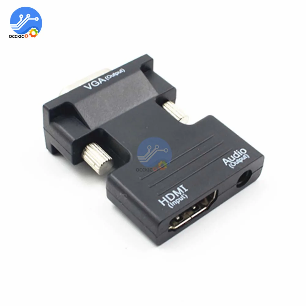 HDMI A VGA HD Adattatore del Convertitore con Audio Cavo Convertitore Maschio A Femmina 1080p HDMI