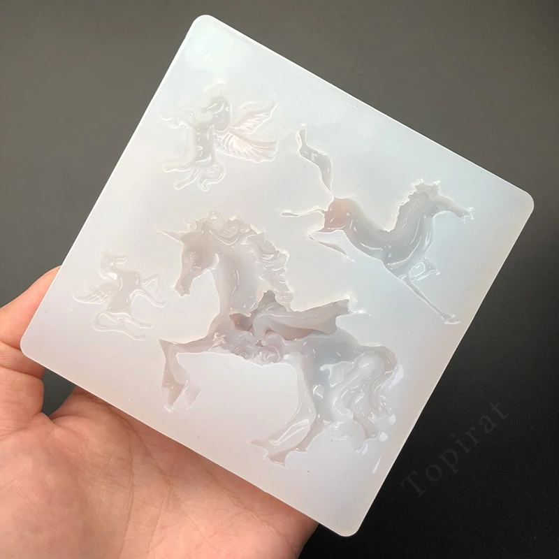 

1pcs Big Unicorn Horse Resin Molds UV Resin Jewelry Liquid Silicone Mold for DIY Charms Making Jewelry Accessories