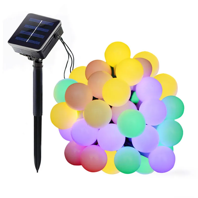 

SOCO 20/30/50LED Solar Ball Led Fairy String LightColorful Outdoor Waterproof Lighting for Garden Holiday Party Home Decorative