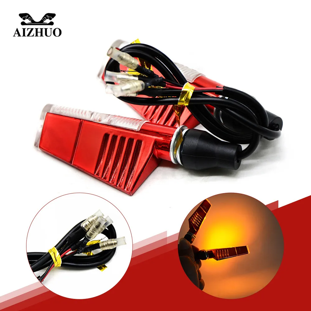 

Motorcycle Turn Signal LED Flashing Tail Signal For KAWASAKI ZZR 600 NINJA 250R Z650 ZX9R ZX10R DUCATI MONSTER 696 600 620 821
