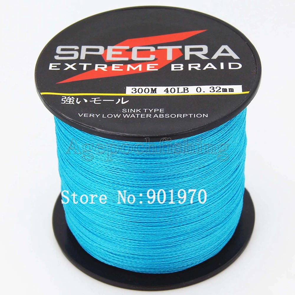 Free Shipping! Brand fishing line300M 40LB 4 STRANDS ,seven colors can