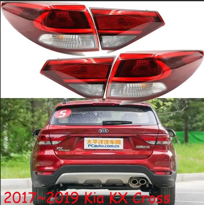 1pcs car bumper taillamp for KIA KX Cross taillight~2019y car accessories tail light for kx cross rear light - Цвет: one set 4pcs