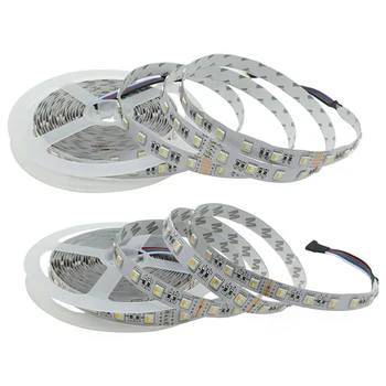 

New 4 colors in 1 led RGBW RGBWW LED strip waterproof DC 12V 5050 smd 60LED 5m/Roll RGB+White/Warm White LED strip Ribbon light