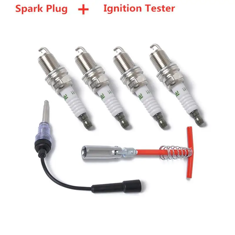 

4Pcs/Set Car Professional Spark Plug + Ignition Tester for Toyota Camry RAV4 Sienna Lexus OE 90919-01210