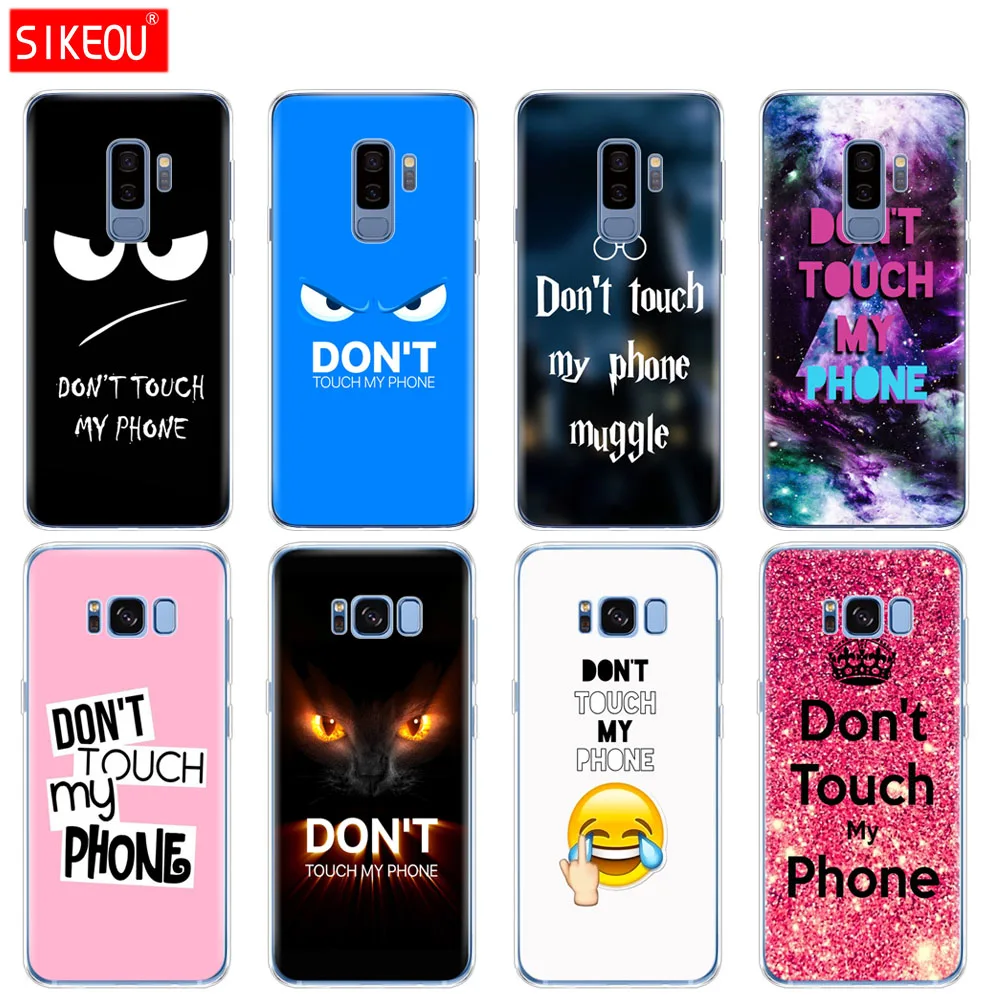 

silicone case for Samsung Galaxy S9 S8 S7 S6 edge S5 S4 S3 PLUS phone cover Do Not dont Touch My Phone