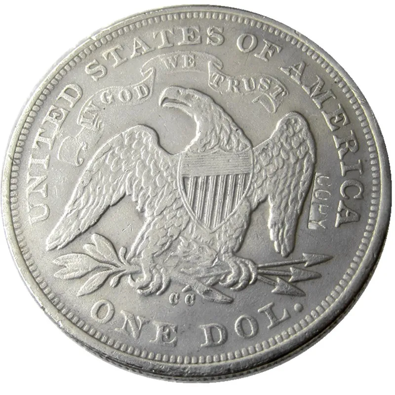 Download 1872 CC Seated Liberty Silver Dollars One Dollar Silver Plated Coins Retail-in Non-currency ...