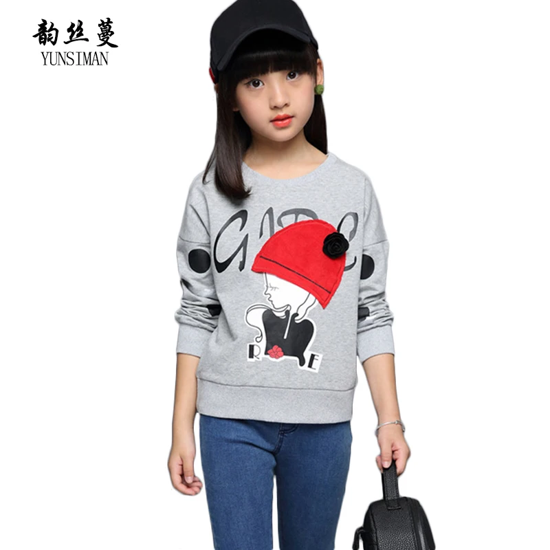

Children Tops 8 9 10 to 12 Years Kids Cotton Letter Print Cartoon Girls Coat Kids Spring Clothes Tops Girls Shirts Tees 4 6 5Q11