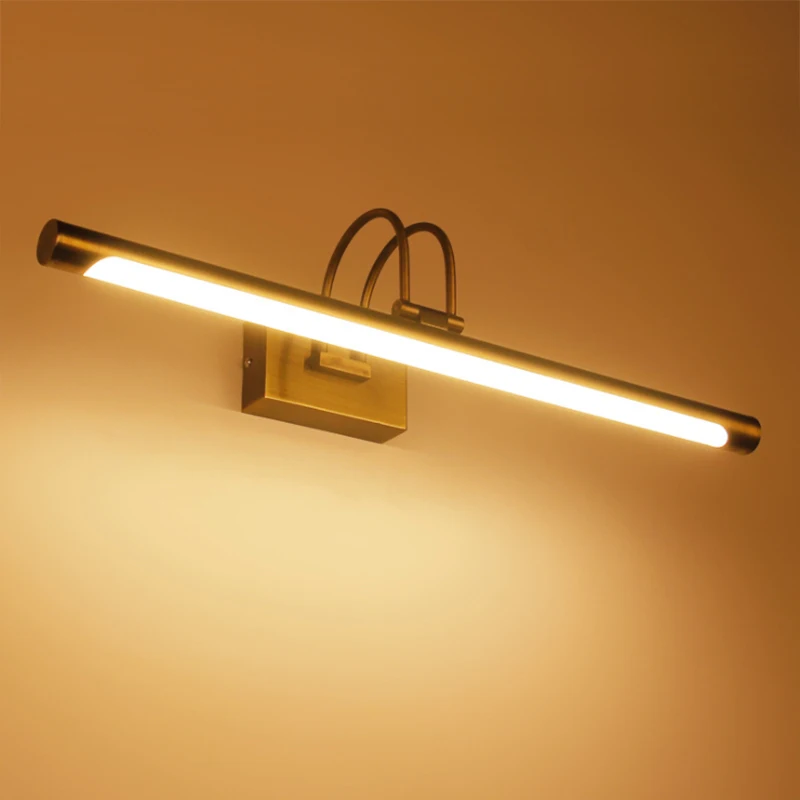 Lyfs 42 CM البرونزية الحمام أدى مرآة ضوء الحائط LED الحمام الغرور الماكياج أضواء الجدار مرآة الجبهة مصباح 85-220 V