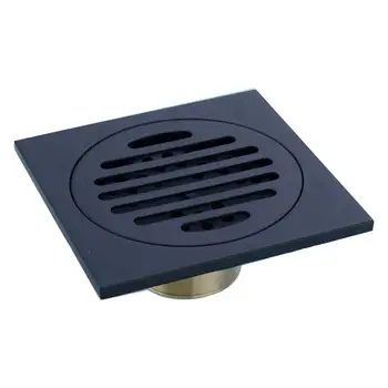 

4-inch square shower drain with detachable cover, brass anti-clogging and scent point floor drain assembly, with hair catcher fi