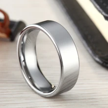 6 MM Plata de La Manera de Los Hombres De Tungsteno Anillo de La Joyería Masculina Venda de Boda De Carburo De Tungsteno Anillo de Bodas de Compromiso Anillos Anel Dropshipping
