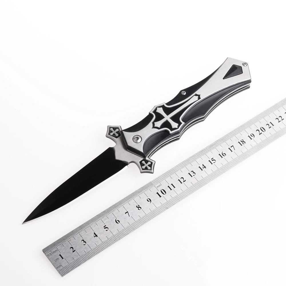 

New outdoor camping hunting folding knife 3cr13 blade steel handle tactical survival pocket knife EDC Tool SRK302