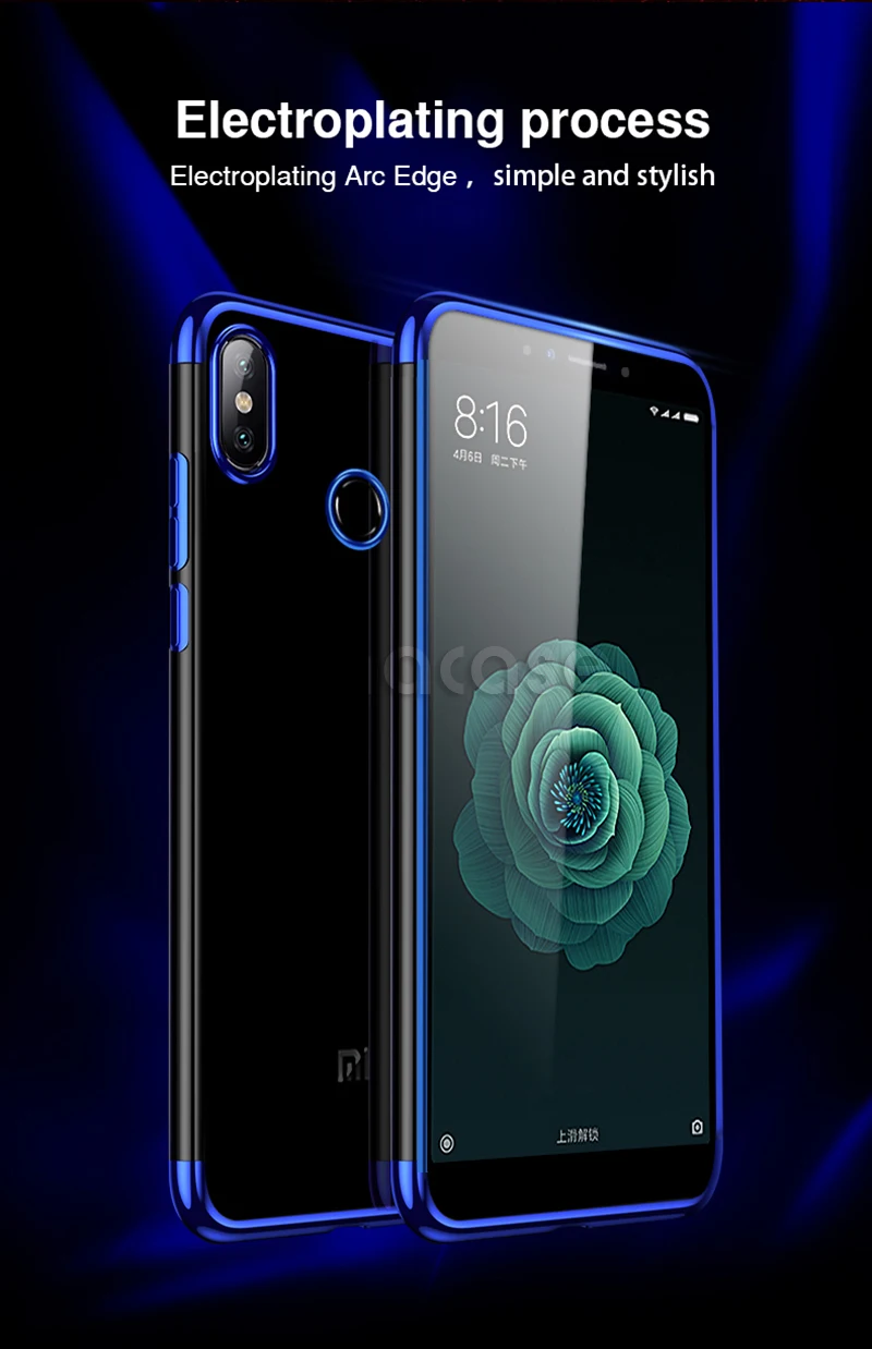 Perfect 500pcs 3 in 1 Soft TPU Eletroplated Cover For Xiaomi Mi CC9 CC9E 9 8 SE Lite 6 6X Mix Max Note 3 F1 Play Clear Protection Case 3