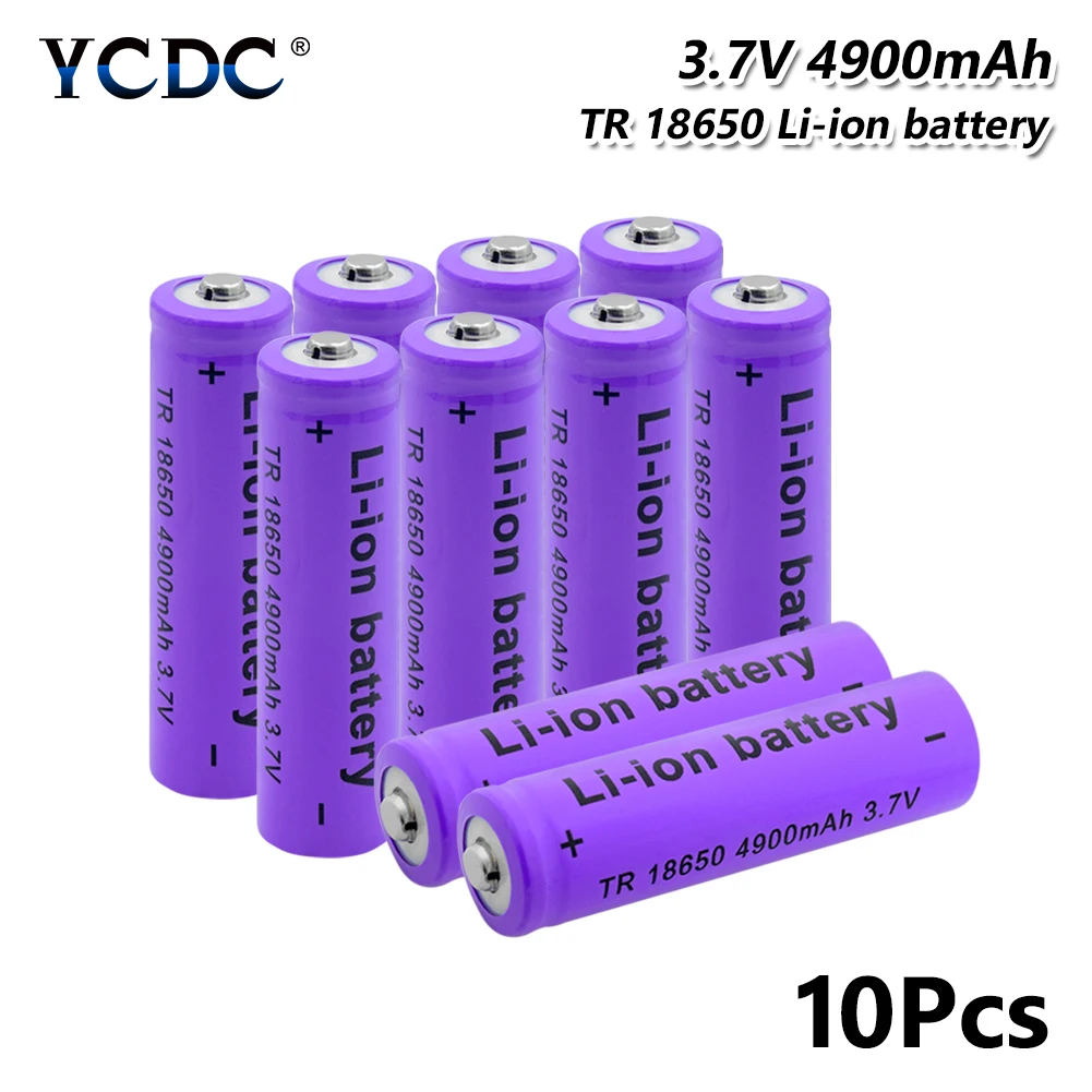 

YCDC 100% original 18650 battery rechargeable battery Li-ion 18650 Battery 3.7V 4900mAh With PCB For Headlamp Torch