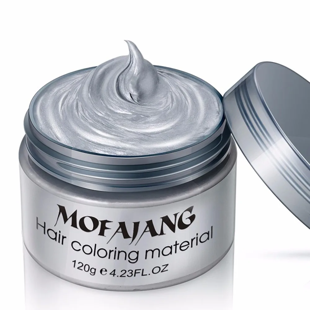 MOFAJIANG الأزياء تلوين الشعر المواد تصفيف لمرة واحدة شمع للشعر المتاح صبغة شعر كريم الطين سهلة غسل النباتات مكون