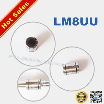 

100pcs/lot LM8UU 8mm Linear Ball Bearing Bush Bushing Steel for CNC Router Mill Machine