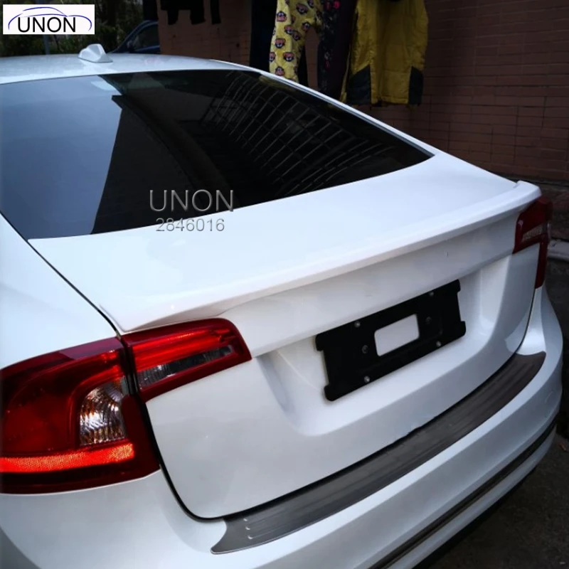 For S60 Spoiler High Quality ABS Material Car Rear Wing Primer Color Rear Spoiler For T3T4 T5 S60L Spoiler 2012