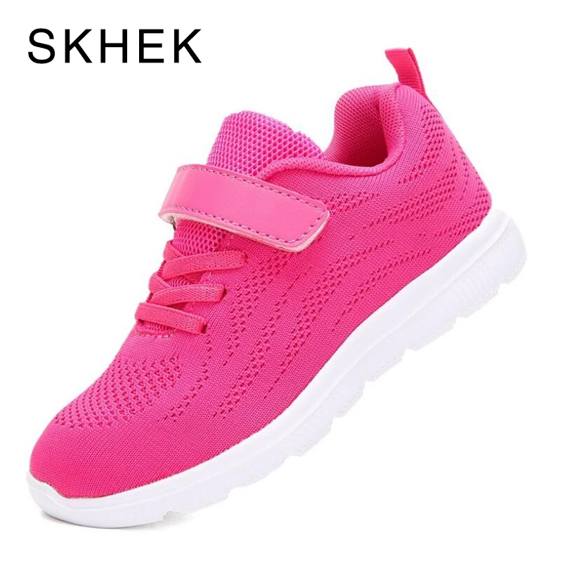 SKHEK الربيع الخريف أطفال أحذية 2019 الأزياء شبكة عارضة الأطفال رياضية لصبي فتاة طفل الطفل تنفس الأحذية الرياضية