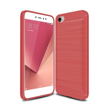 

50pcs/lot Carbon Fiber TPU Skin Cover For Xiaomi Mi Note 3 Redmi 4X Note 5A Prime Shockproof Ultra Slim Armor Brushed TPU Case