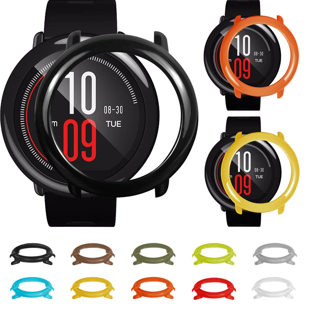 

Smartwatch Strap Smartband Mi Band Slim Frame Colorful PC Case Cover Protect Shell For HUAMI AMAZFIT Smart Watch Accessories