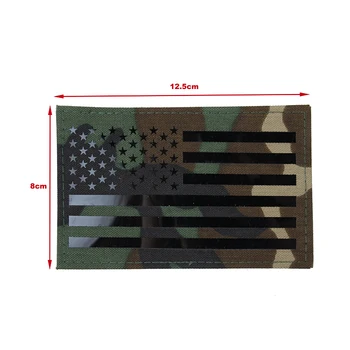 

Large 12.5x8cm Military Morale US Flag IR Infrared Patches Woodland(STG051119)