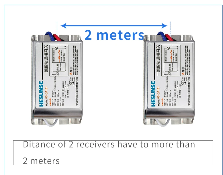 HS-QA161 1004W 1N3 беспроводной 3 Way 85 V-265 V светильник с дистанционным управлением переключатели с 3 металлическими приемниками