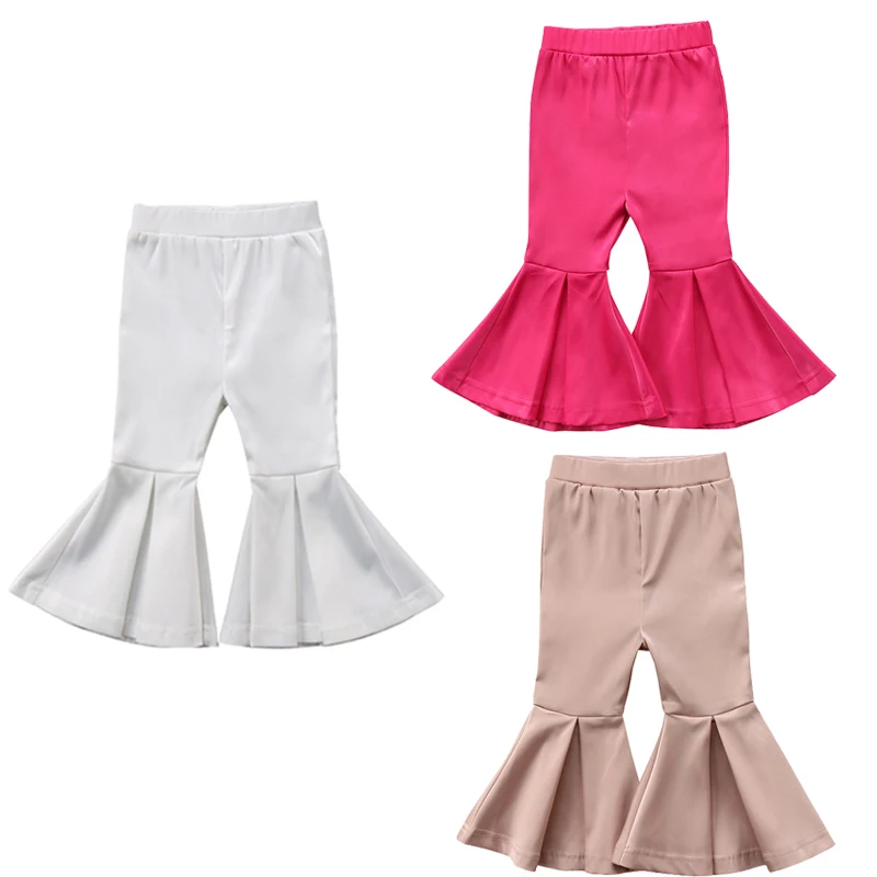 

New Fashion Toddler Kids Girl Baby Leggings Stretchy Flare Pants Bell-Bottom Trousers 2-7Y