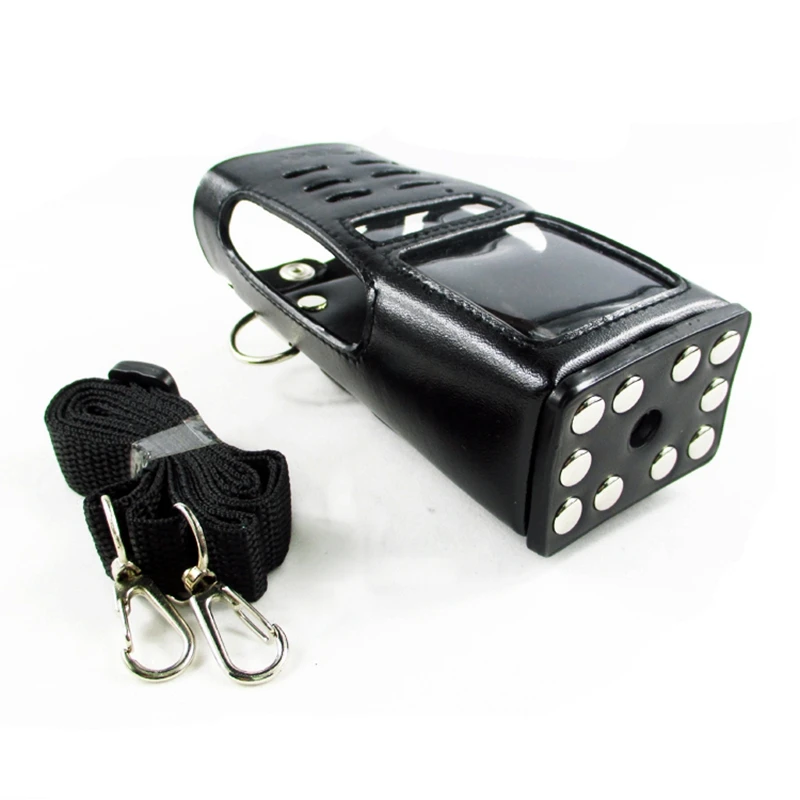 Двухстороннее радио кожаный защитный рукав сумка жесткий чехол для Motorola GP338 GP360 GP380 HT1250 Walkie Talkie