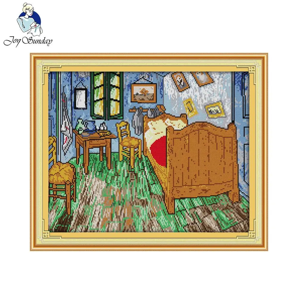 Декор для спальни Joy Sunday Van Gogh китайская живопись 11CT14CT наборы вышивки крестиком