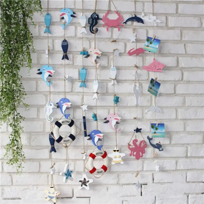 

Wooden Starfish Fish String Real Starfish Fish Pendant Mediterranean Style Pendant