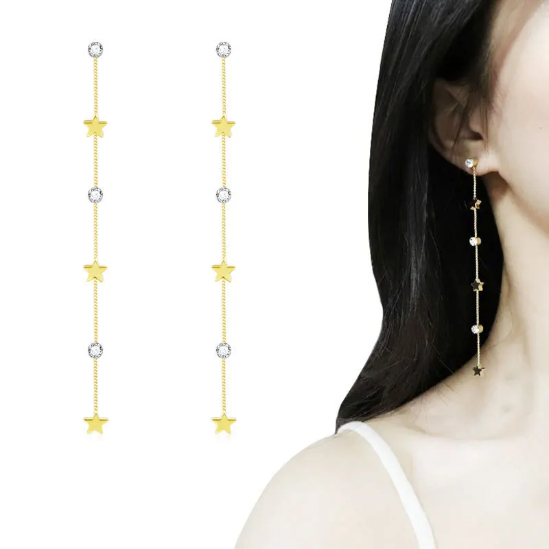 

New Charm Long Pearl Earrings for Women Personality Temperament Wild Long Net Red Tide People Party Jewelry Birthday Gift