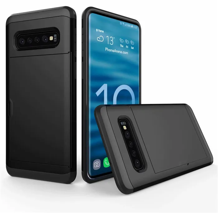 

For Samsung Galaxy S10 S10 Plus Case Slide Armor Wallet Card Slots Holder Cover for Samsung Galaxy S10 Lite Phone Case