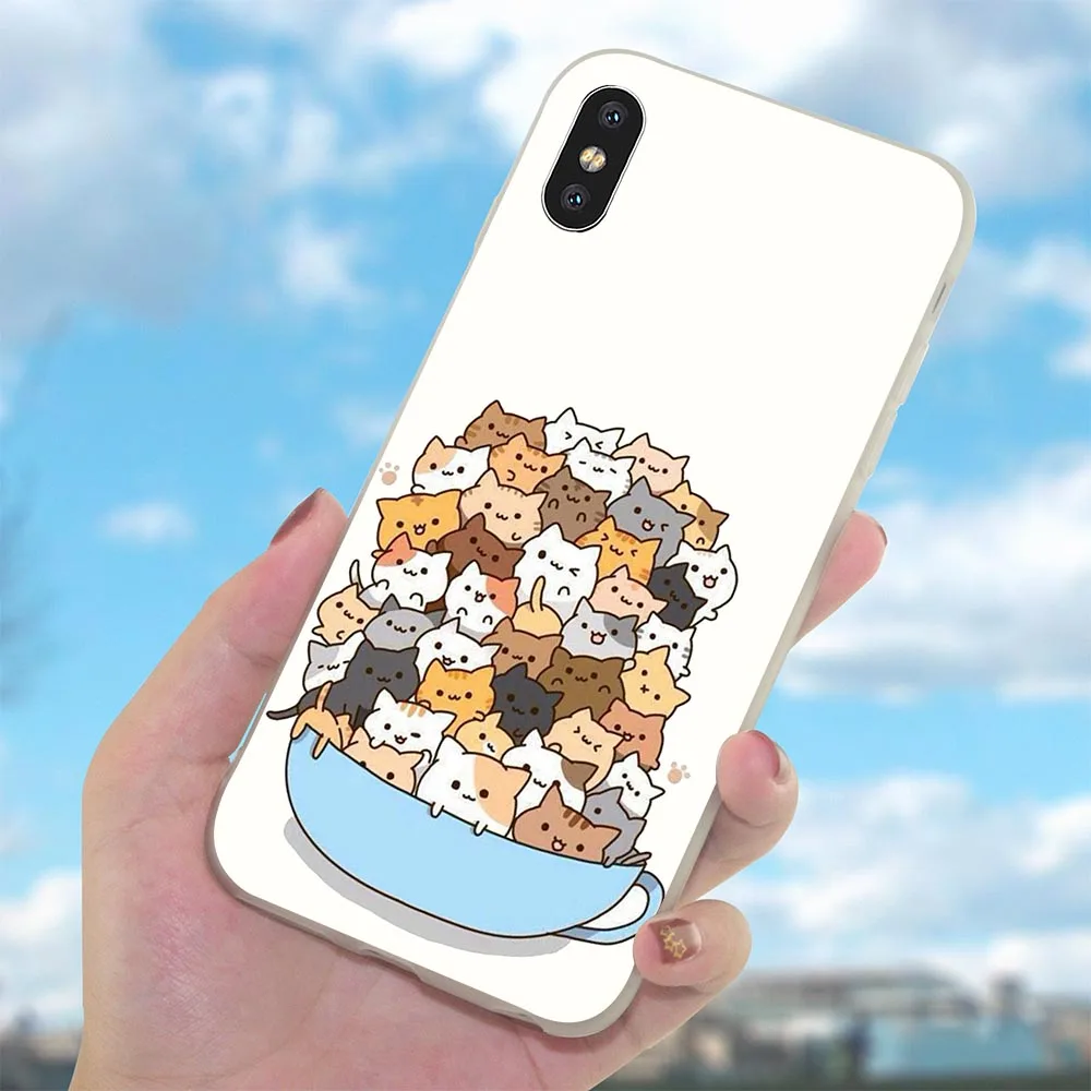 Чехол для iPhone 8 Plus Забавный ворс кошек панда кошка чехол 6S чехлы 7 6 X 5S SE Xs Max XR Чехлы