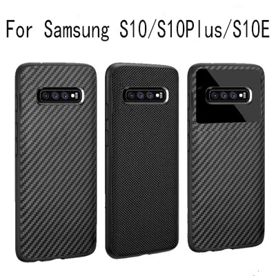 

For Samsung Galaxy S10 Plus Case Luxury Soft TPU edge+Hard Cloth Carbon fiber Protective back cover case for samsung s10e s10+