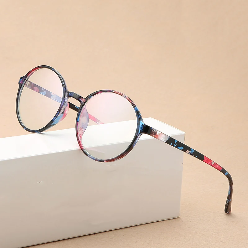 

2019 new round glasses frame flat mirror fashion cute men and women glasses Student trend myopia glasses frame eyeglasses