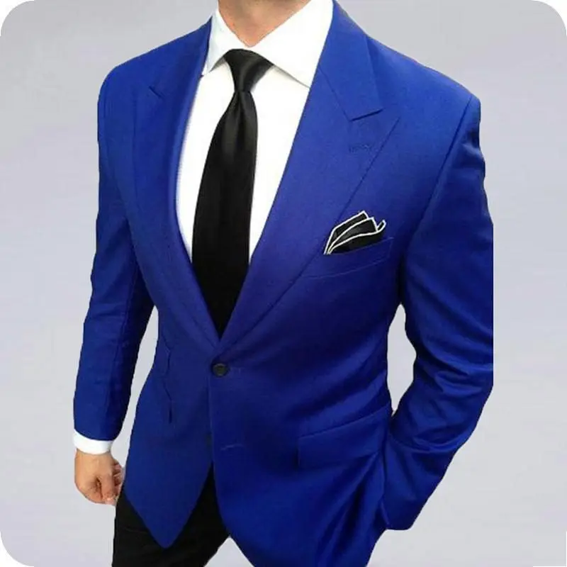 Высокое качество Синий Пейсли Мужские костюмы жениха смокинги друзей жениха свадьба; вечеринка костюм для шафера(куртка+ брюки+ галстук-бабочка) Ширина: 1 - Цвет: Same as Image