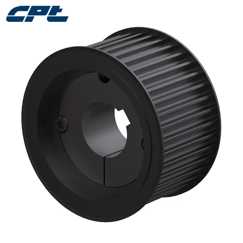 CPT HTD 14M Timing Pulley, steel 14mm pitch, 28 Teeth, for 55 mm wide