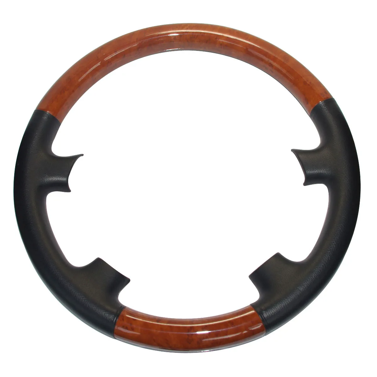 

Leather Brown Wood Steering Wheel Cover Protector for 2003-2007 Toyota Land Cruiser FJ100 4700 Prado FJ120 Lexus LX470 GX470
