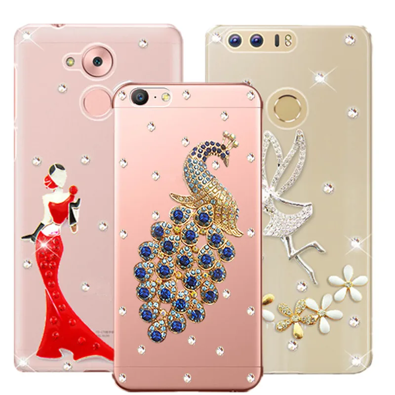 

3D Crystal Bling Rhinestone Cover Case For ZTE Nubia X9 M2 lite N2 Z17 N1 My Prague Z18 Z11 Z9 Axon 7 7s max mini