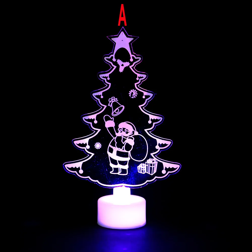Рождественский креативный цветной Ночной светильник в виде бабочки, светодиодный настенный светильник, Рождественская елка, меняющий цвет светодиодный светильник