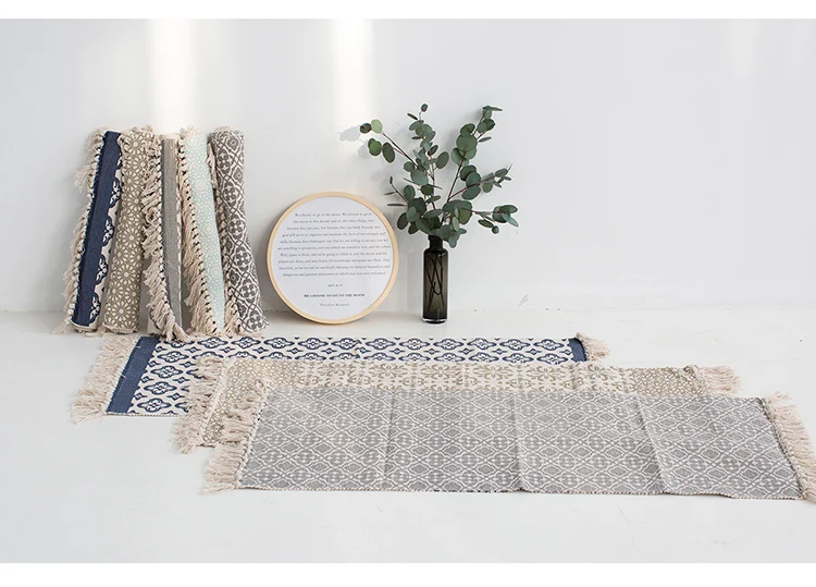 Ковер Kilim для гостиной из 100% хлопка индейский ковер с геометрическим узором в
