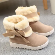 MXHY 2017 women Snow boots warm winter ankle boots Female shoes plus student bow fashion child snow boots fashion kids sneakers